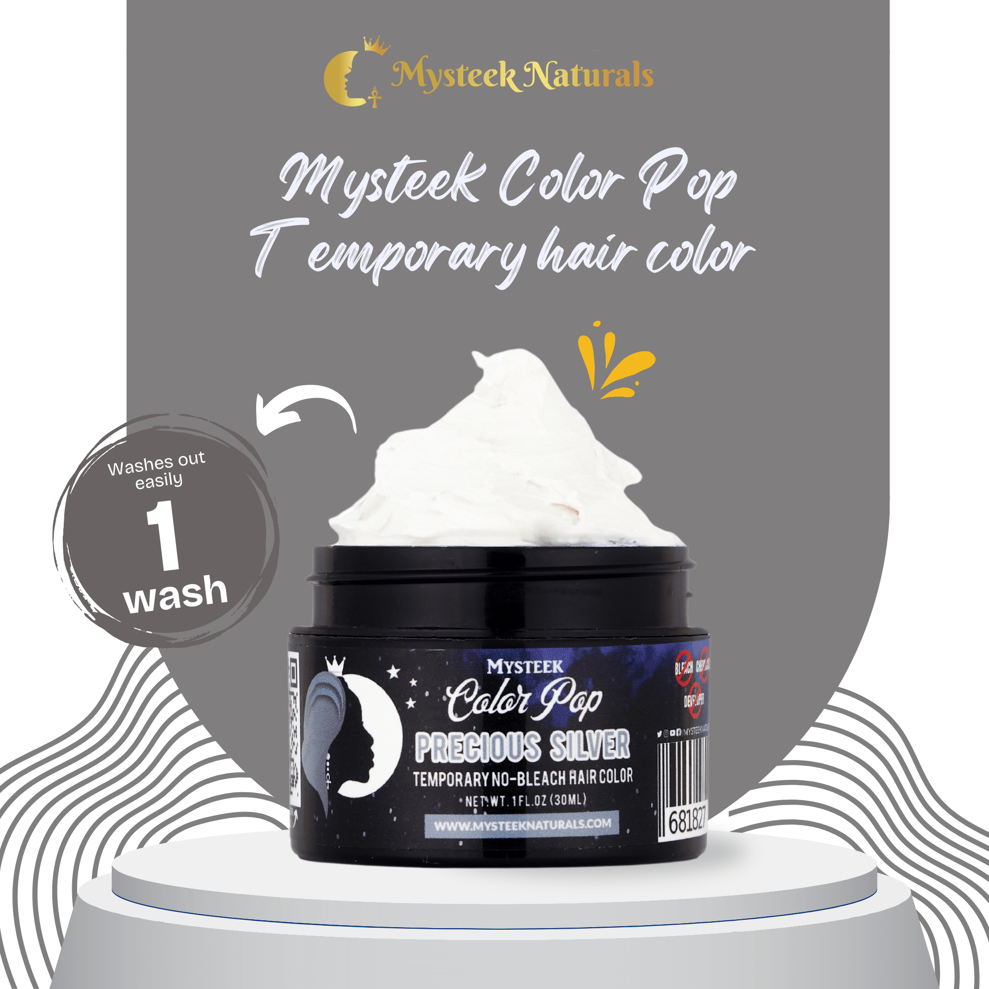Precious Silver - Mysteek Color Pop Mysteek Naturals