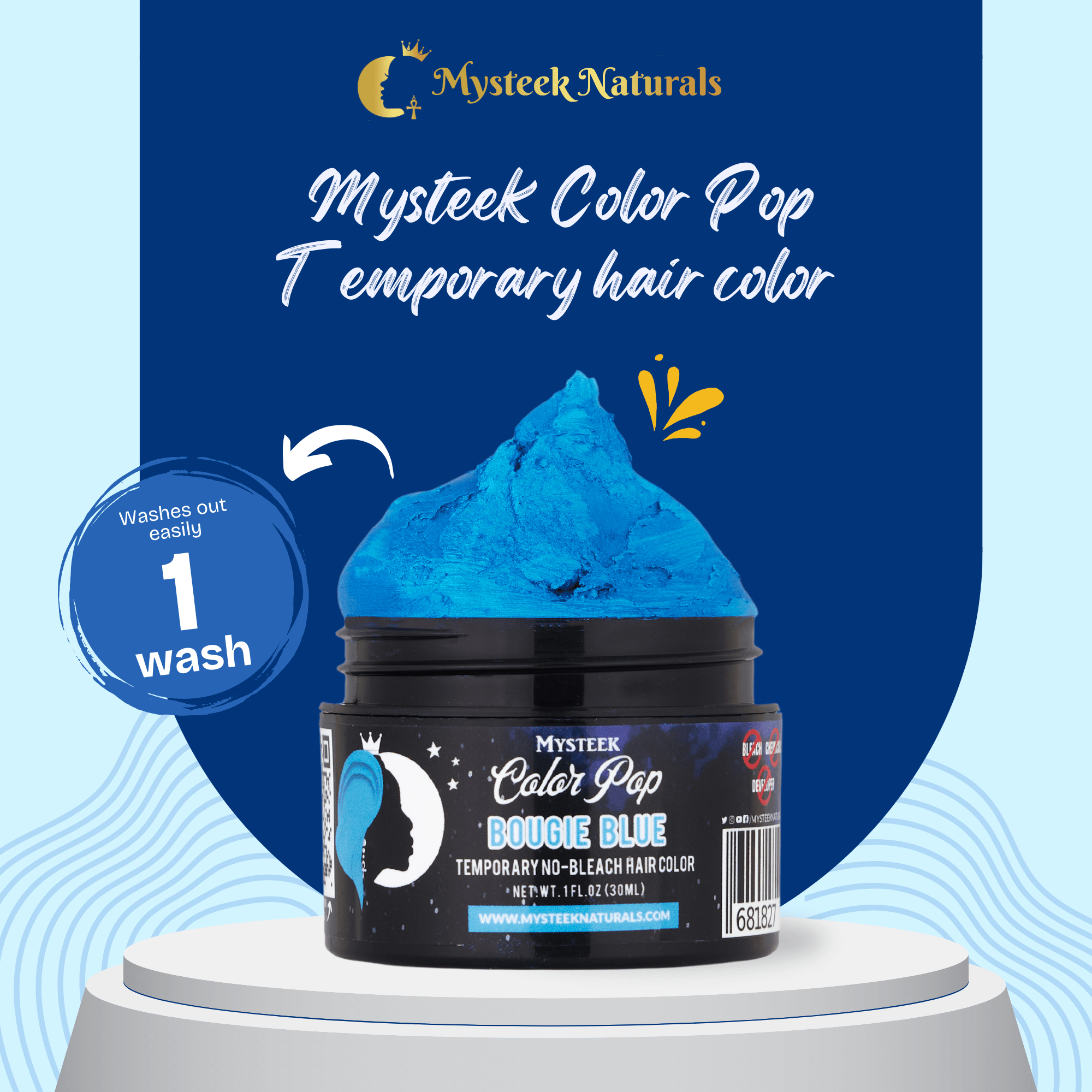 Bougie Blue - Mysteek Color Pop Mysteek Naturals