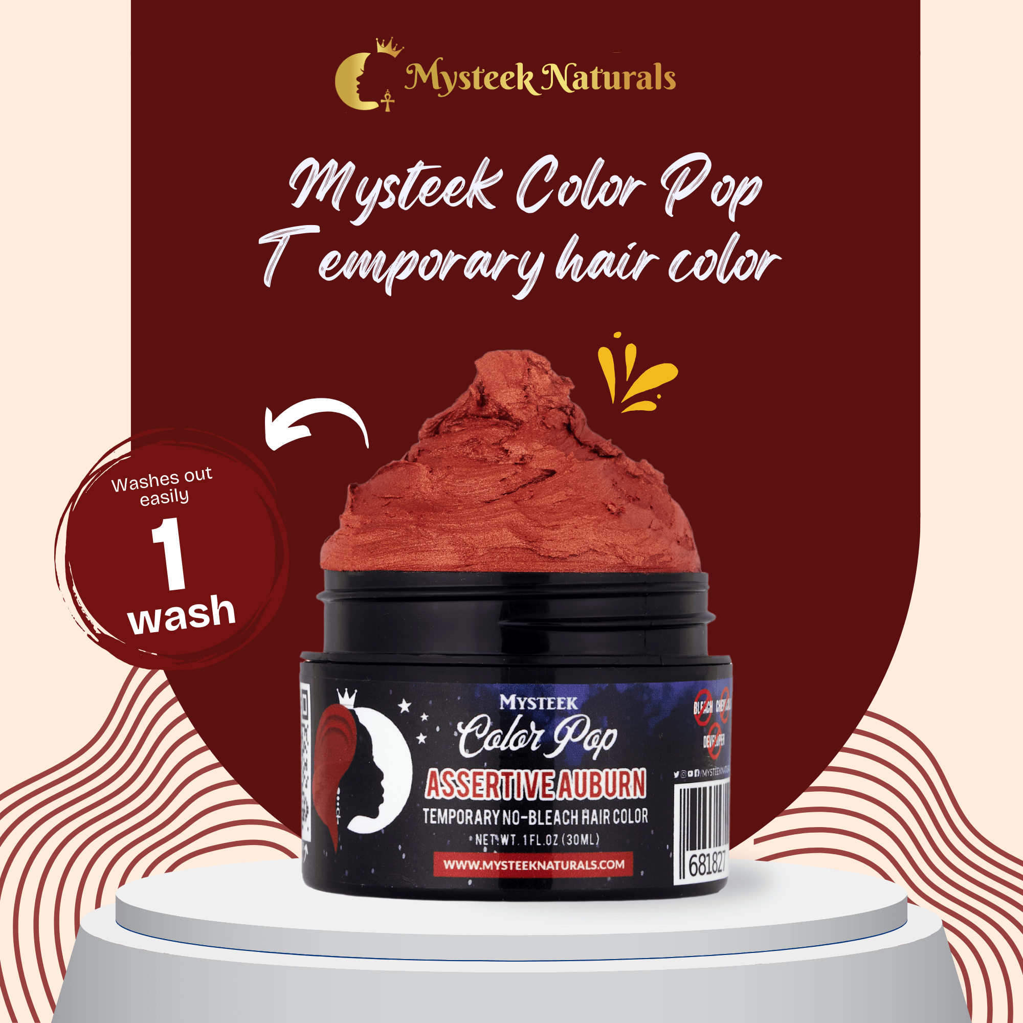 Assertive Auburn - Mysteek Color Pop Mysteek Naturals