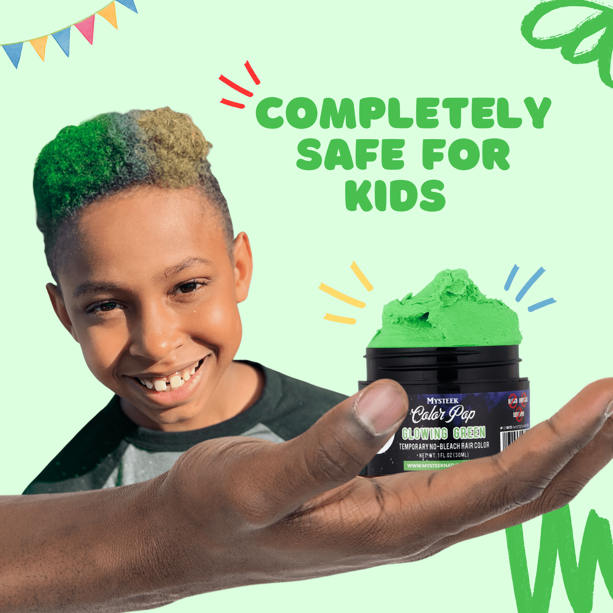 Glowing Green - Mysteek Color Pop Mysteek Naturals