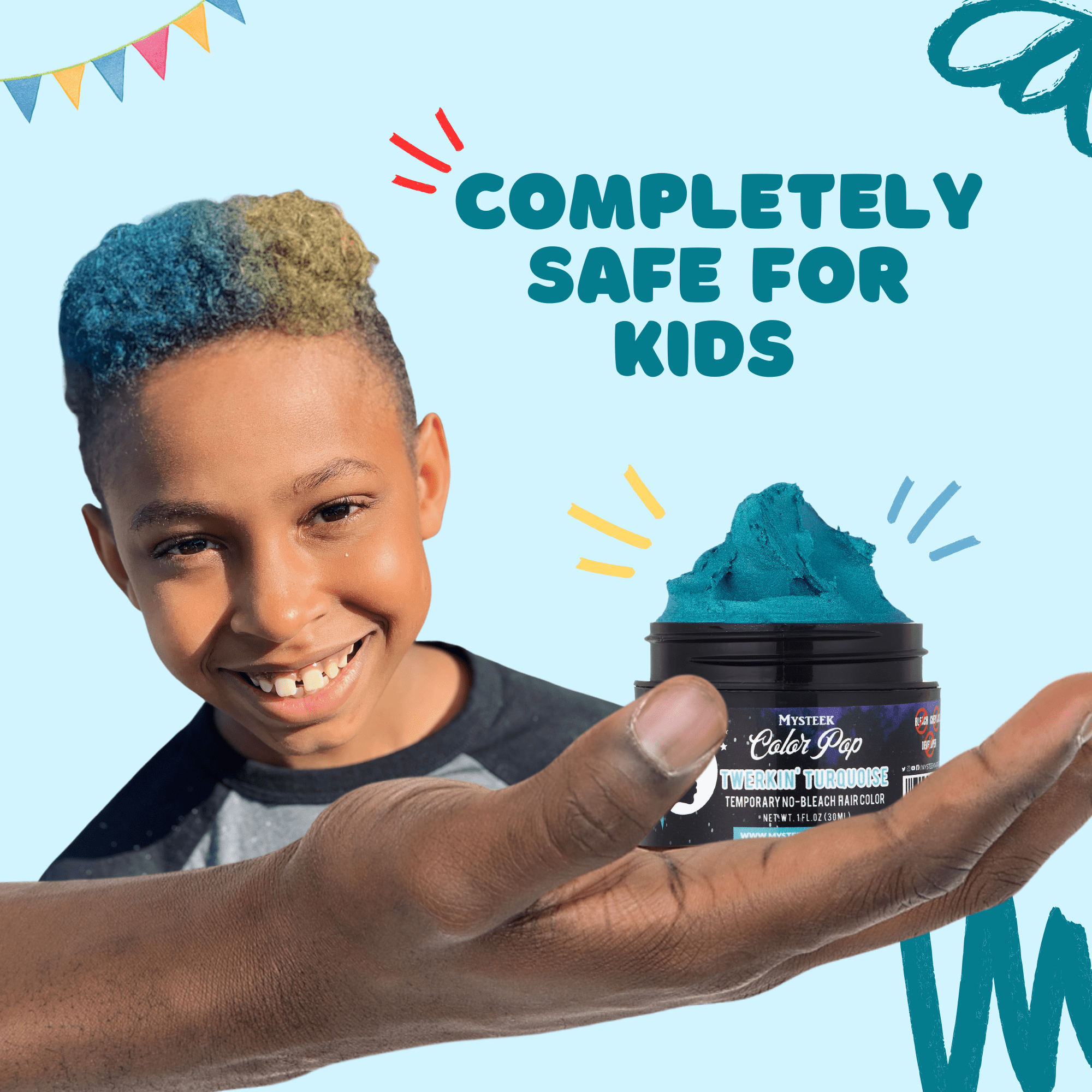 Twerkin Turquoise - Mysteek Color Pop Mysteek Naturals