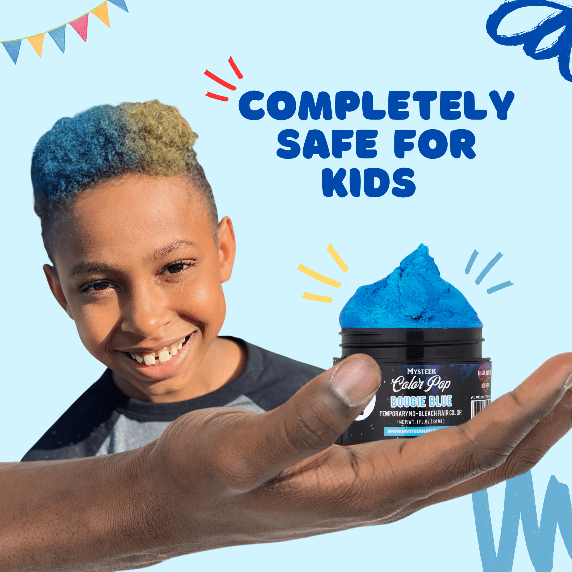 Bougie Blue - Mysteek Color Pop Mysteek Naturals