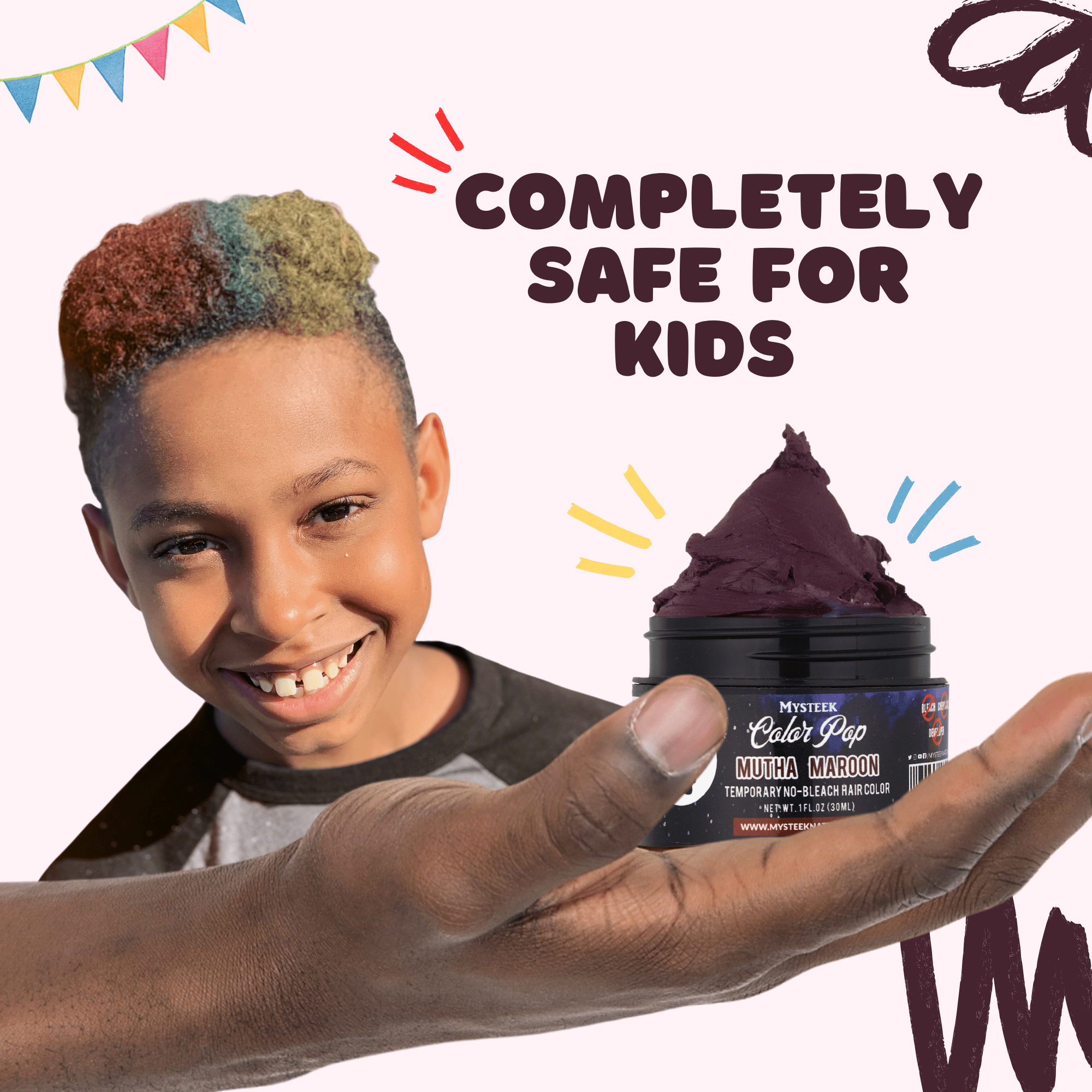 Mutha Maroon - Mysteek Color Pop Mysteek Naturals