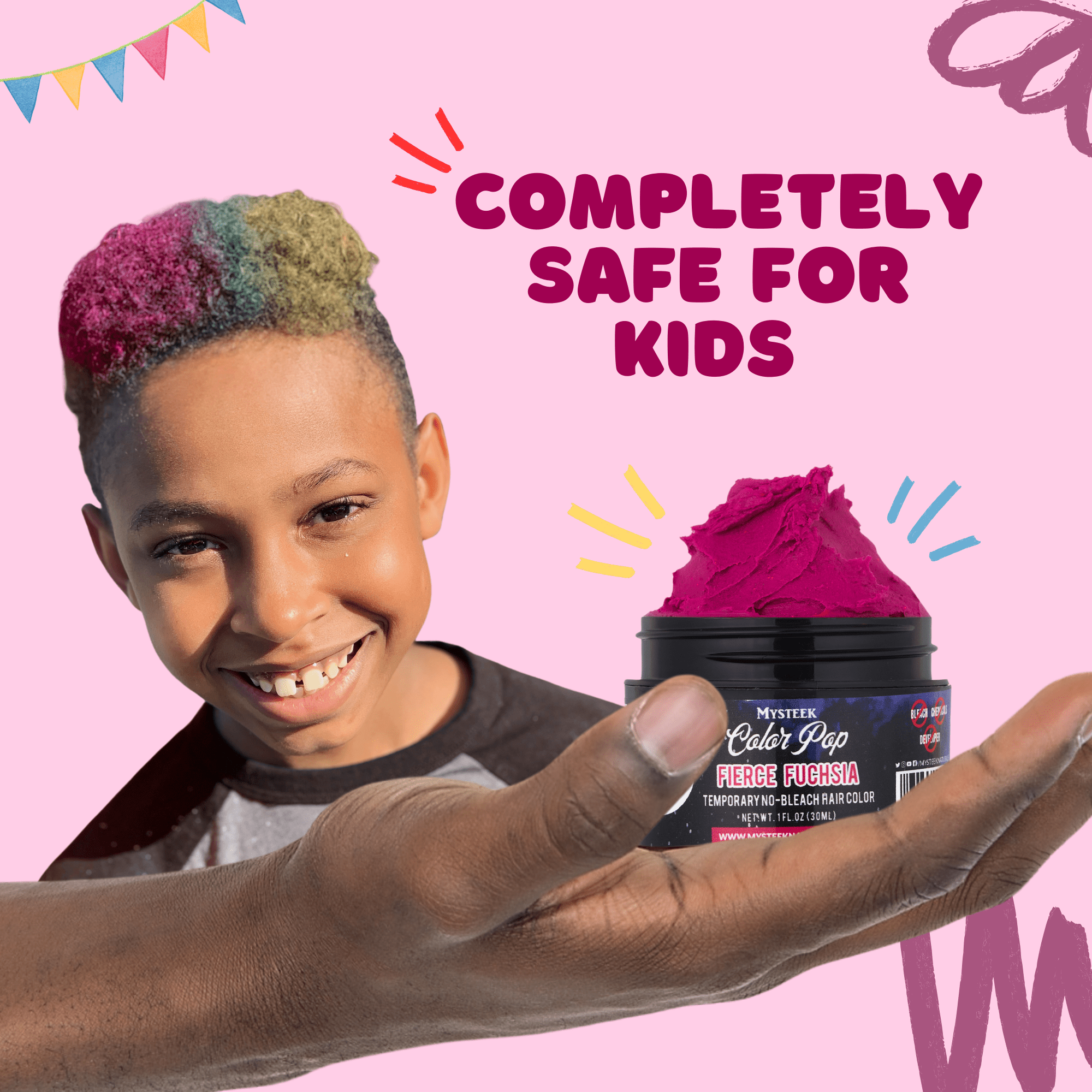 Fierce Fuchsia - Mysteek Color Pop Mysteek Naturals