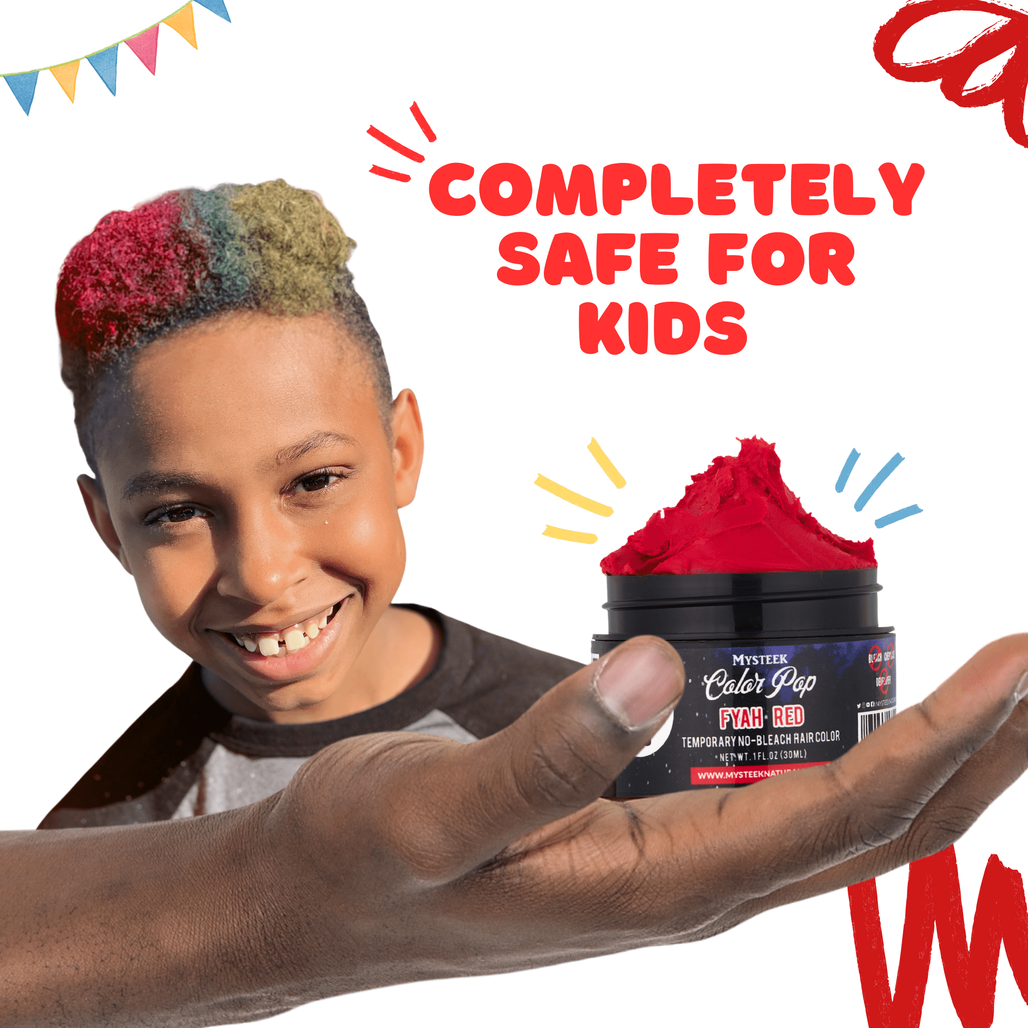 Fyah Red - Mysteek Color Pop Mysteek Naturals