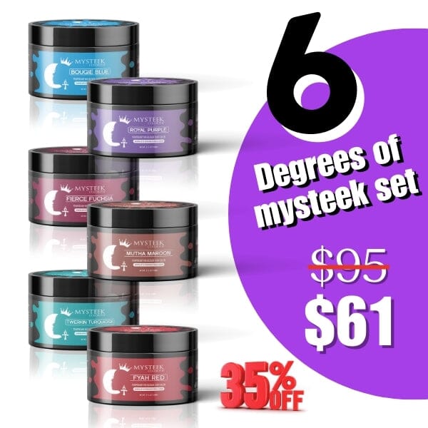 Six degrees of Mysteek Set (6 Colors 4 oz ) 35%off Mysteek Naturals