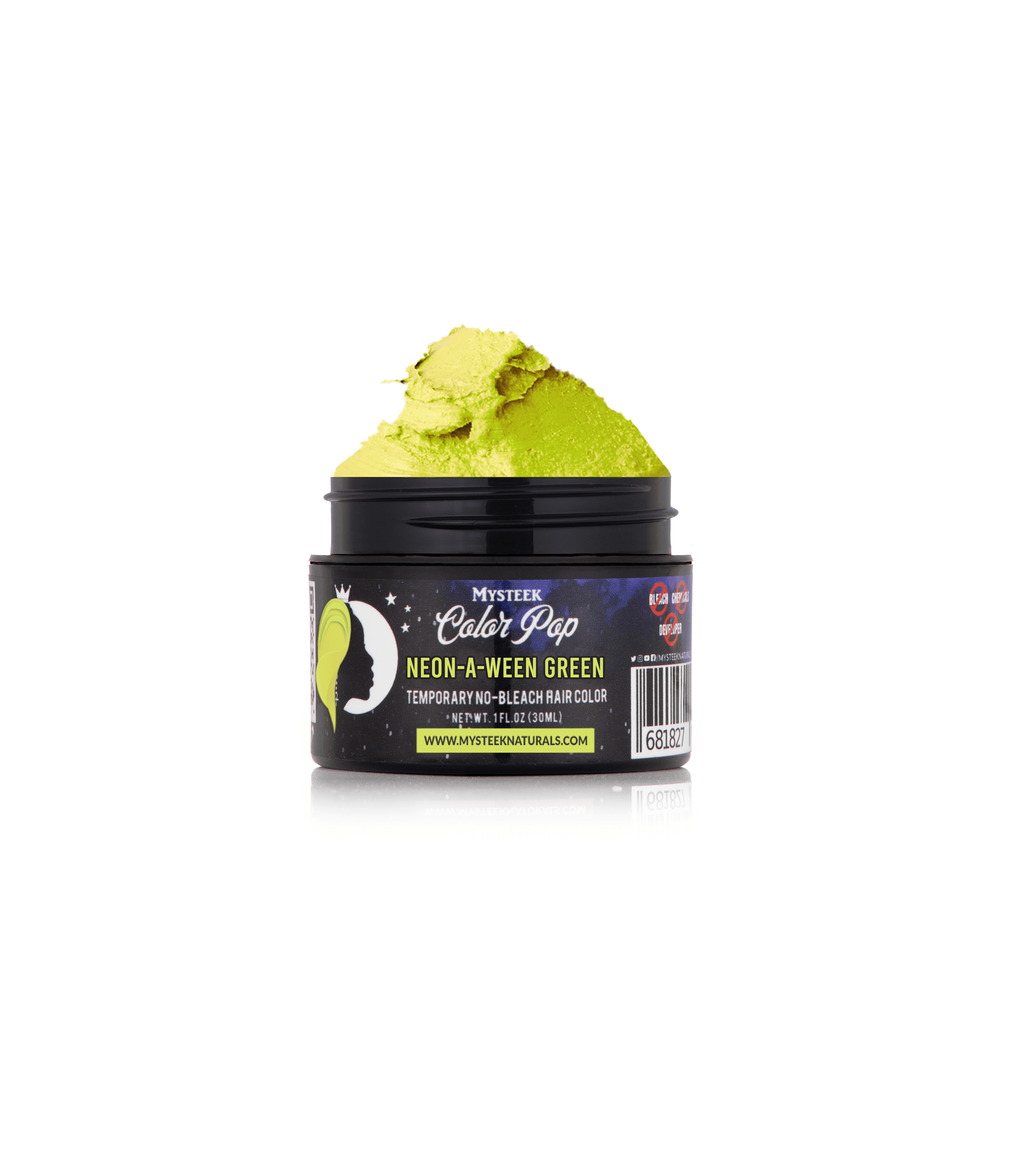 NEON-A-WEEN (Glow in the dark Hair color) Mysteek Color Pop Mysteek Naturals 1oz