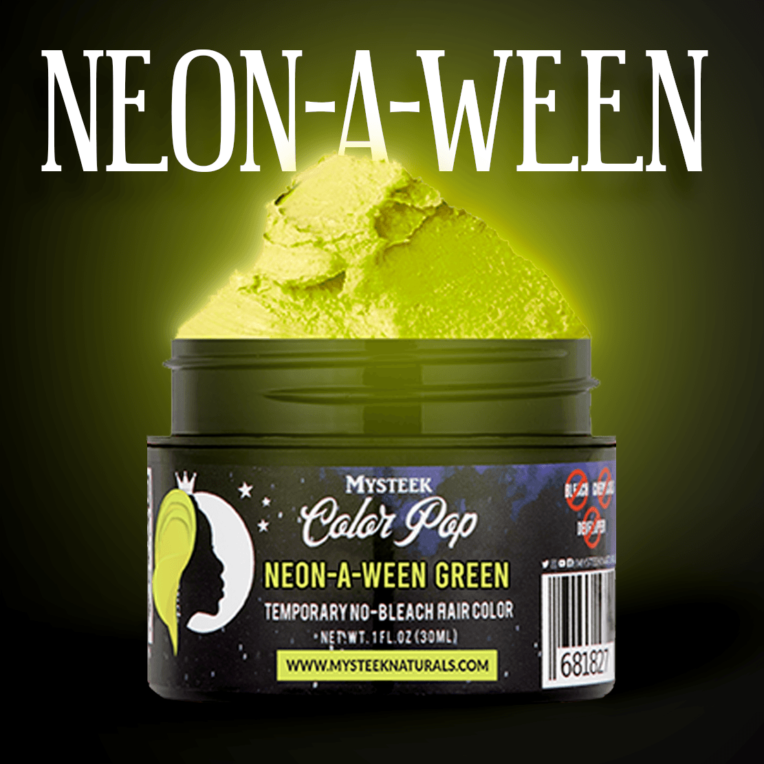 NEON-A-WEEN (Glow in the dark Hair color) Mysteek Color Pop Mysteek Naturals