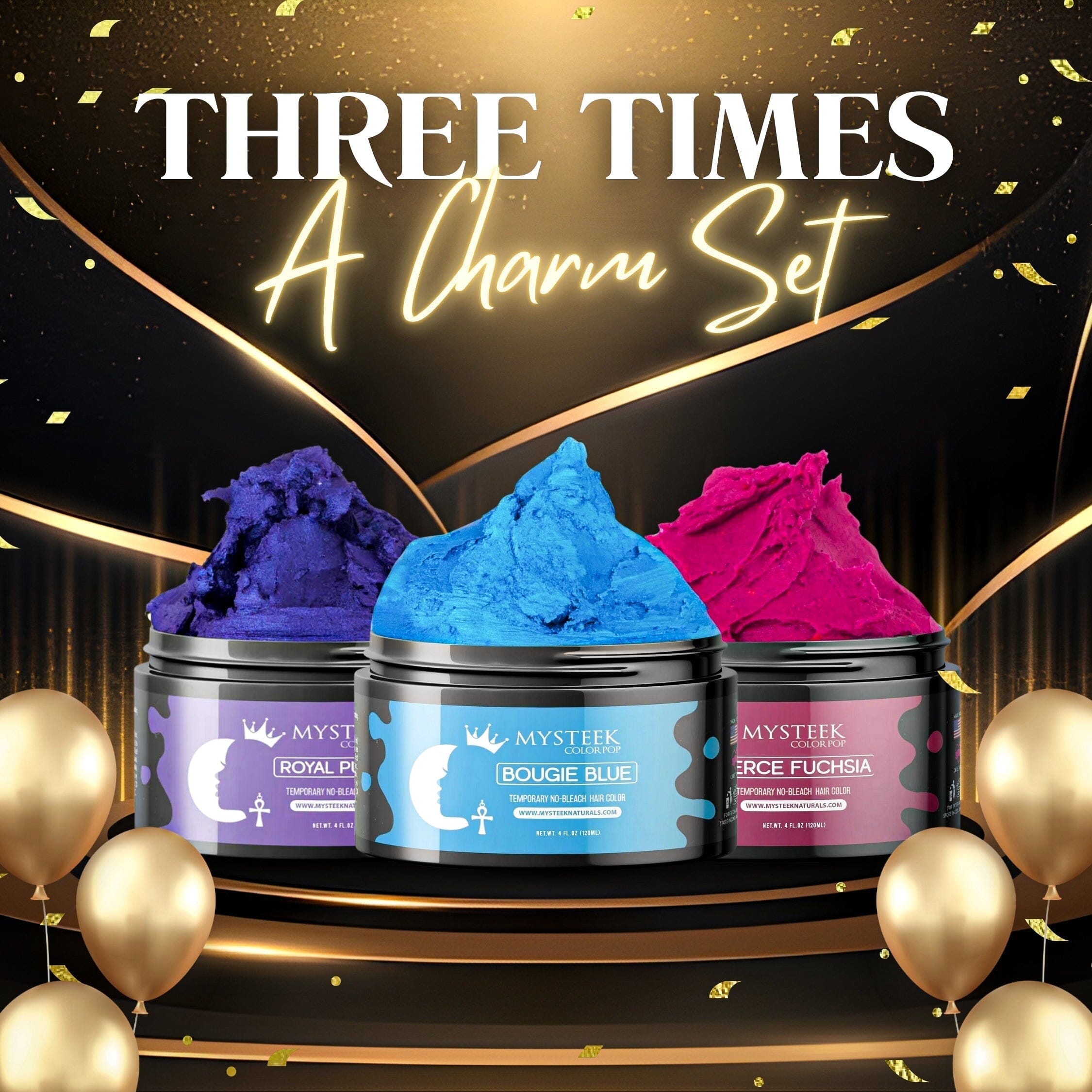 Bundle - Three Times a Charm Mysteek Naturals 3 pack 