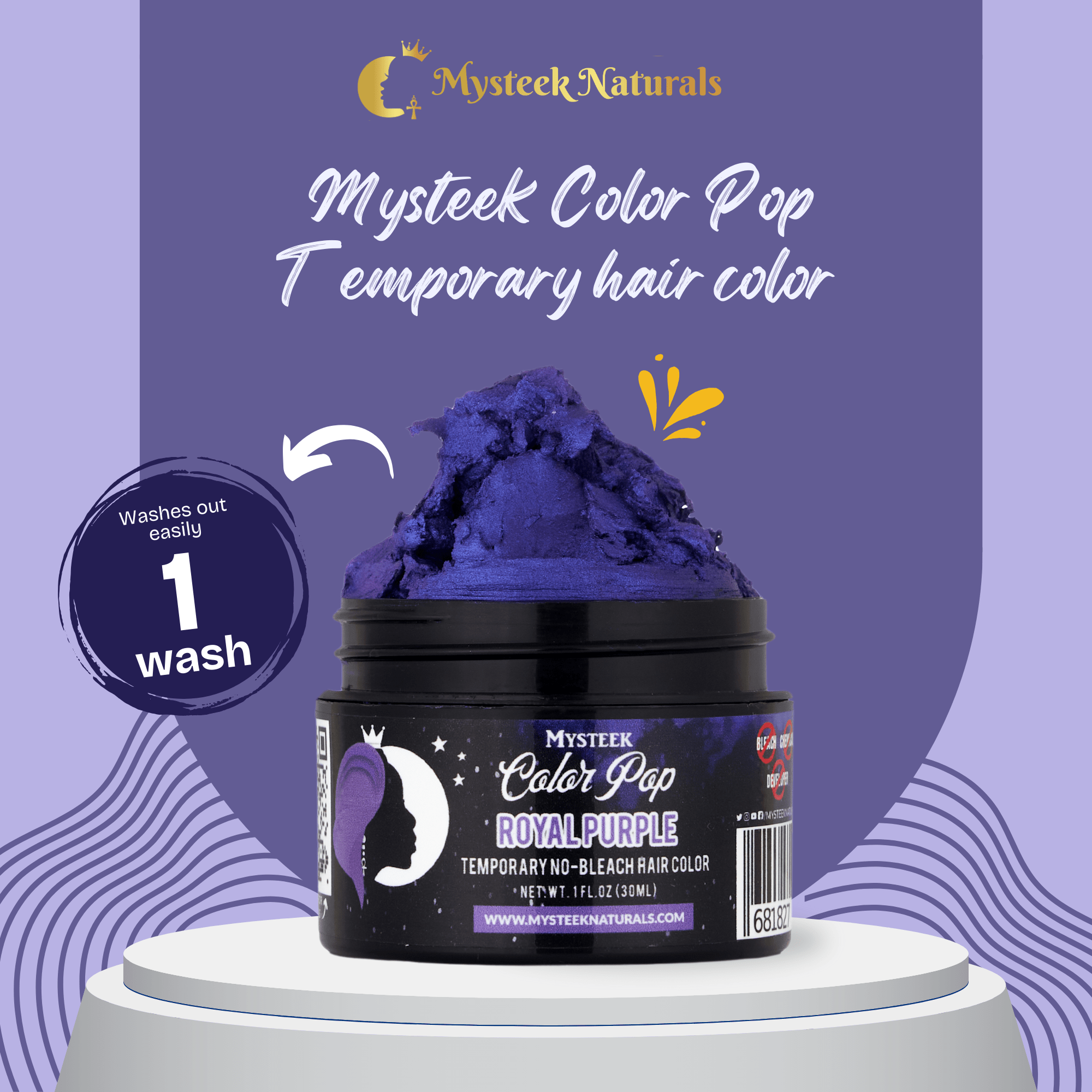 Royal Purple - Mysteek Color Pop Mysteek Naturals 