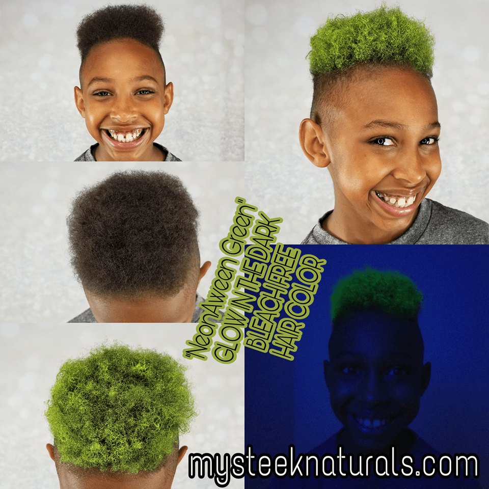 NEON-A-WEEN (Glow in the dark Hair color) Mysteek Color Pop Mysteek Naturals 