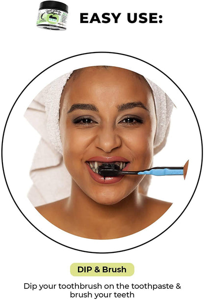 Coal White Toothpaste, Teeth Whitening Charcoal Toothpaste, Natural Toothpaste with Activated Charcoal, Fluoride Free Toothpaste for Oral Care (2 oz) Mysteek Naturals 