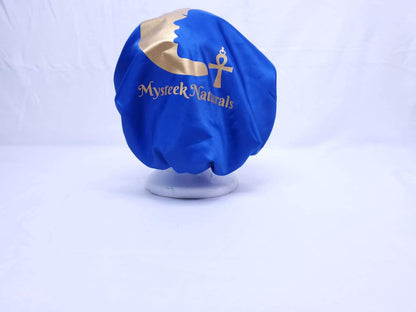 100% Messalin Satin Bonnets Mysteek Naturals Blue 