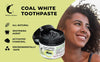 Coal White Toothpaste, Teeth Whitening Charcoal Toothpaste, Natural Toothpaste with Activated Charcoal, Fluoride Free Toothpaste for Oral Care (2 oz) Mysteek Naturals 