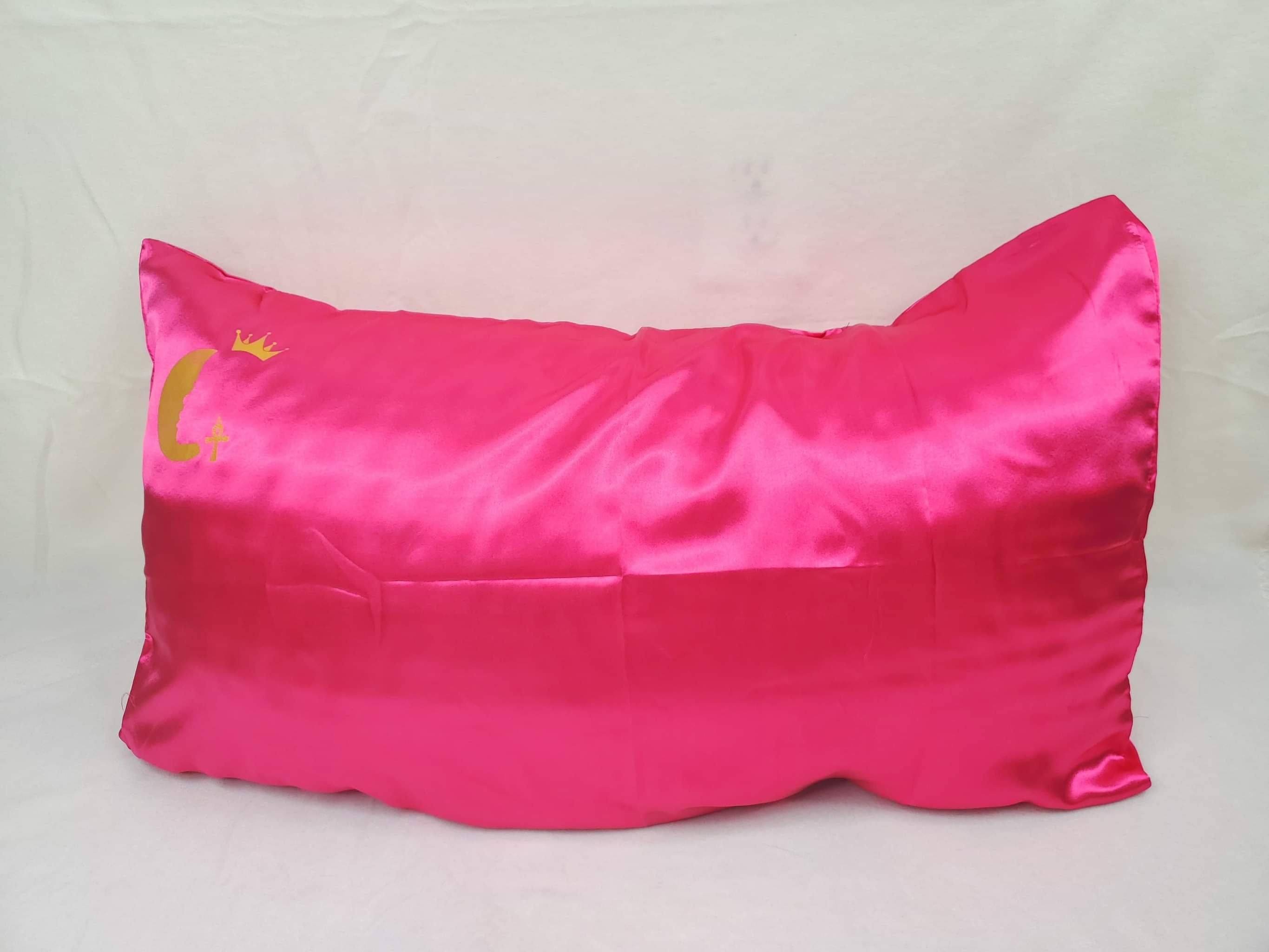 100% Messaline Satin Pillowcase Mysteek Naturals Fuchsia Single Pillowcase 